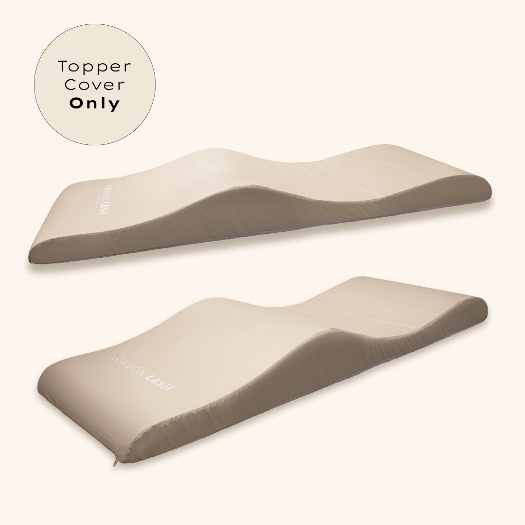 Replacement cover for memory foam topper in beige color, designed for London Lash memory foam topper.