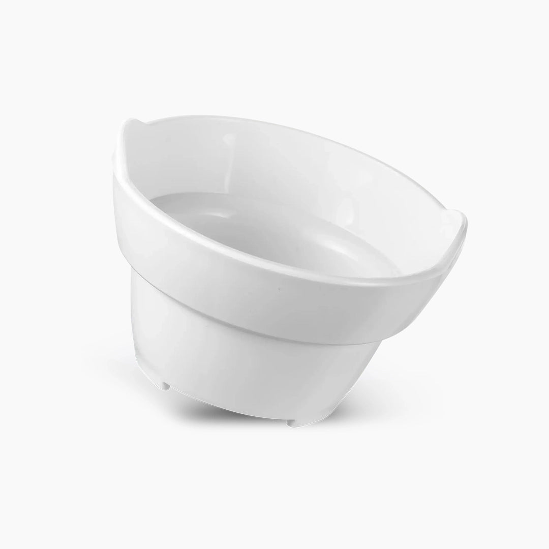 White bowl on a white background