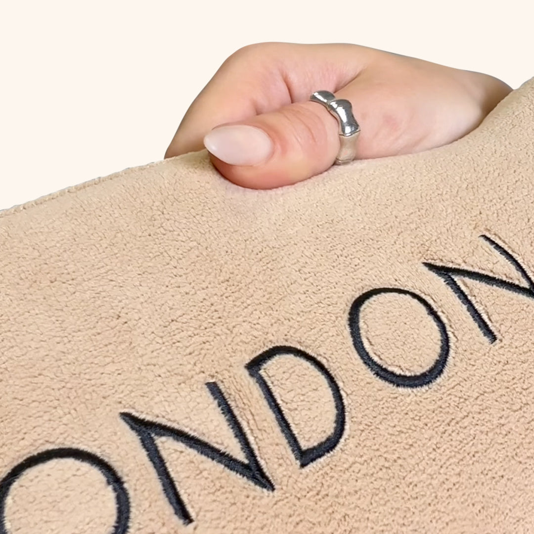 Beige Teddy Fleece Bed Cover and Pillow Case