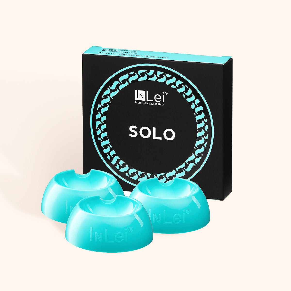 InLei® Solo Bowl - 3 tigelas para mistura química de tintura e produtos para lifting de pestanas e laminação de sobrancelhas